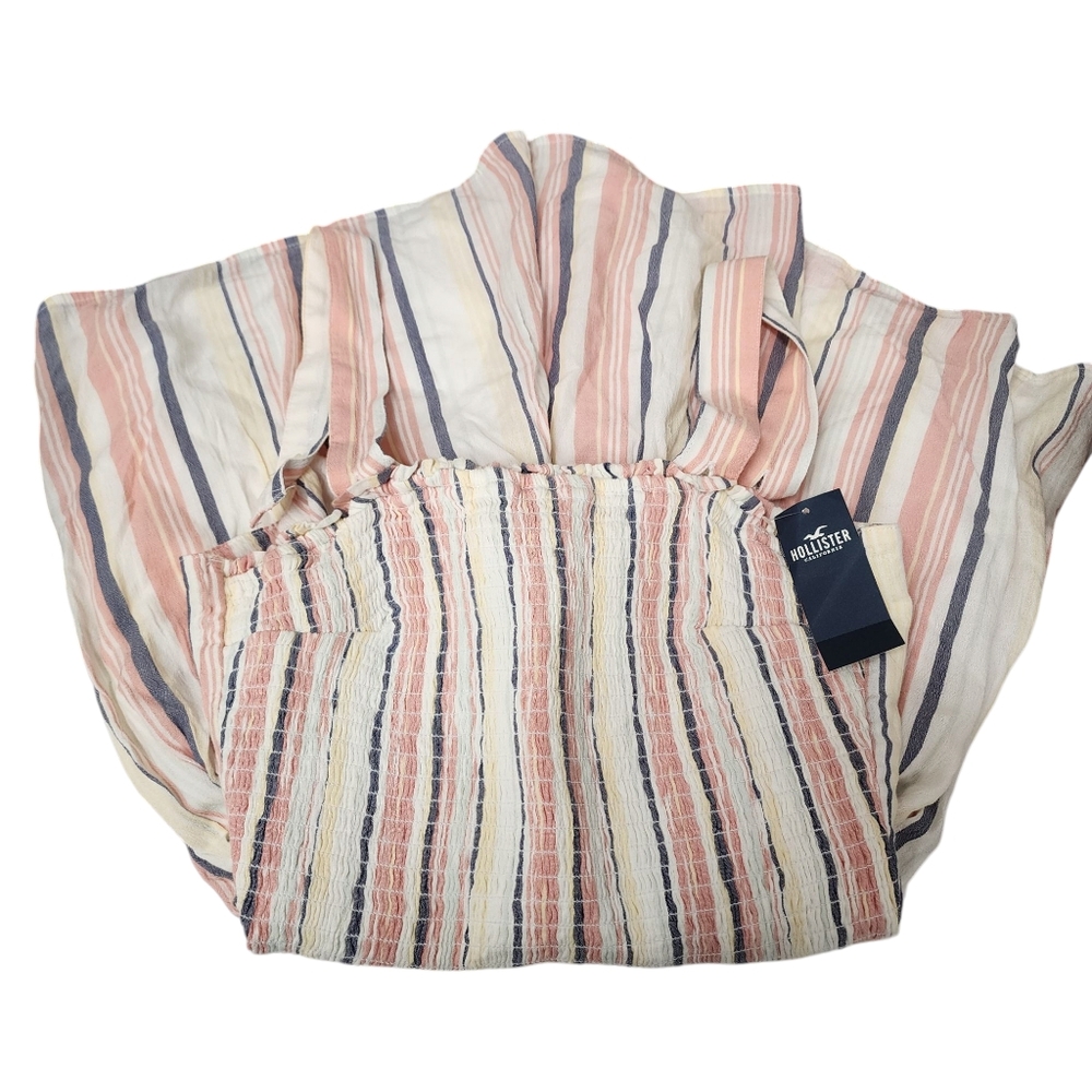 Hollister Tie Back Striped Romper With Removeable Straps Size Small